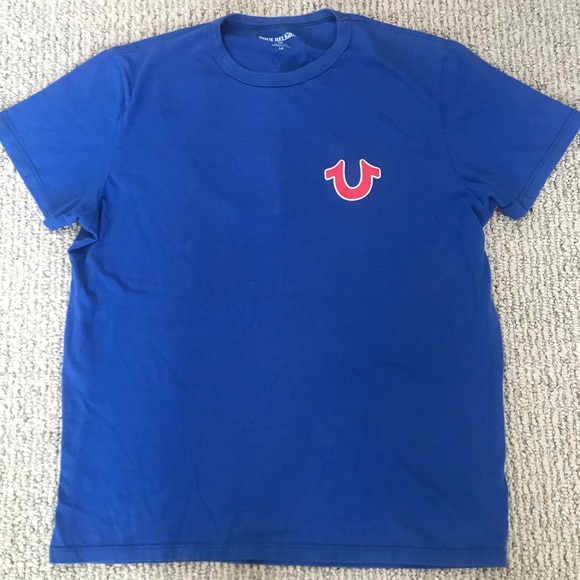 royal blue true religion shirt